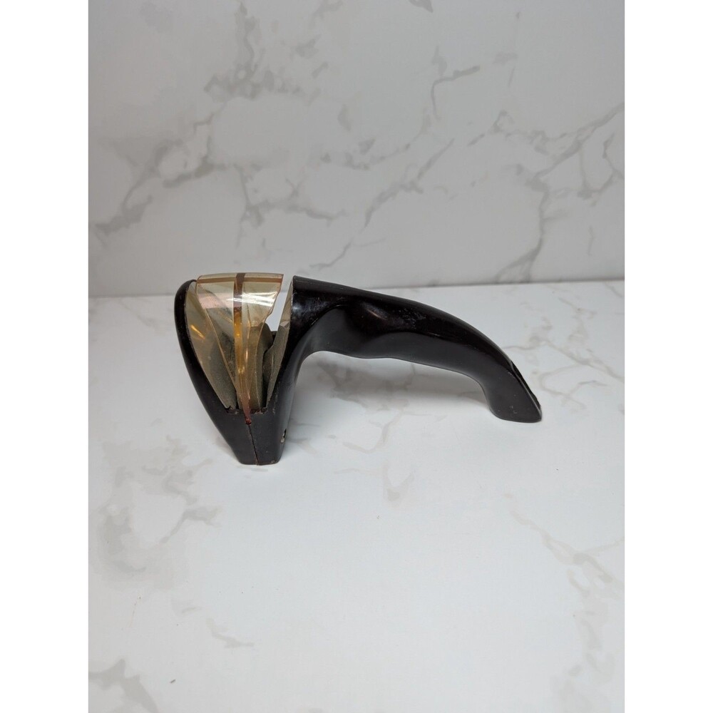 Cutco Professional Hand Held Pull Thru Honing Stone/Knife Sharpener Brown USA